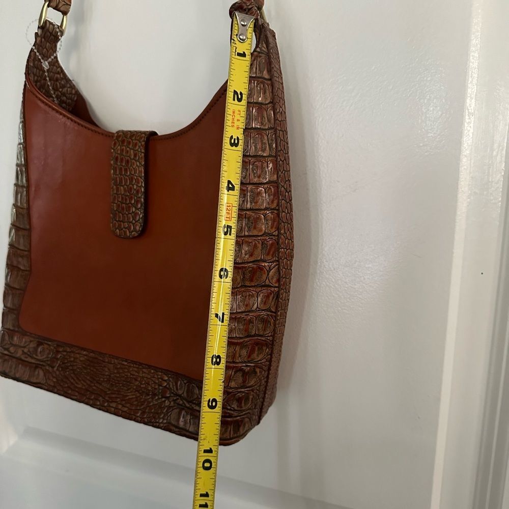 NWOT Brahmin Pecan Embossed Leather Shoulder Brown Women's Bag - Picture 15 of 15